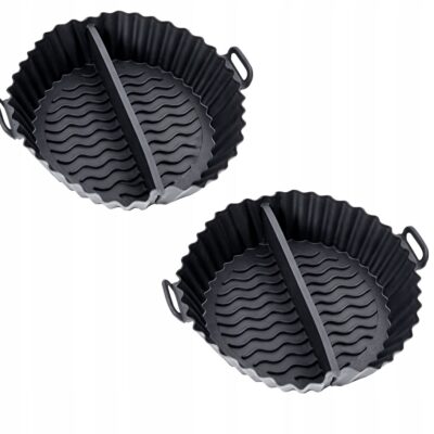 SILIKONOWA OKRĄGŁA FORMA DO AIRFRYER x2 PODZIELNA Air Fryer Frytkownica