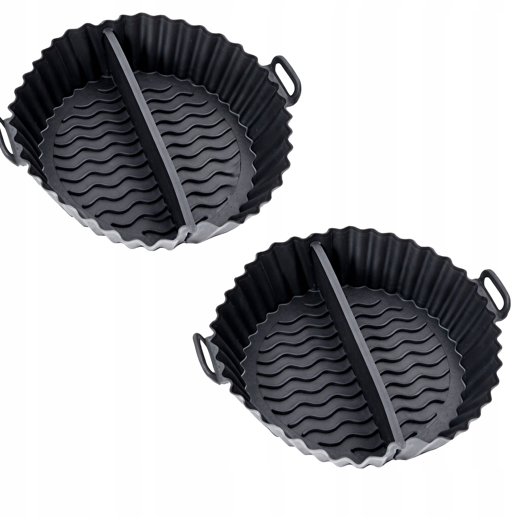 SILIKONOWA OKRĄGŁA FORMA DO AIRFRYER x2 PODZIELNA Air Fryer Frytkownica
