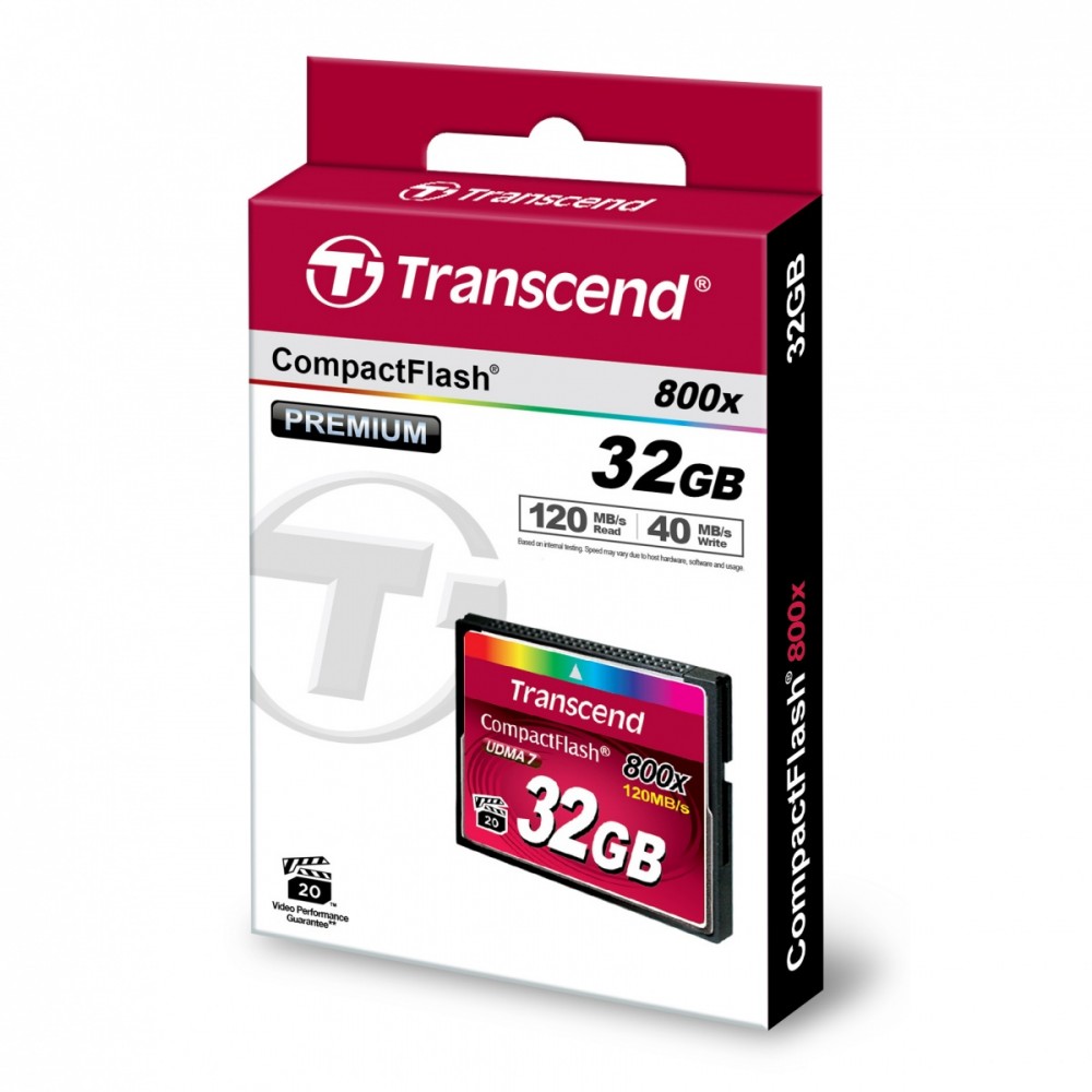 Karta Transcend 800x Compact Flash 32 GB (TS32GCF800) - obrazek 3