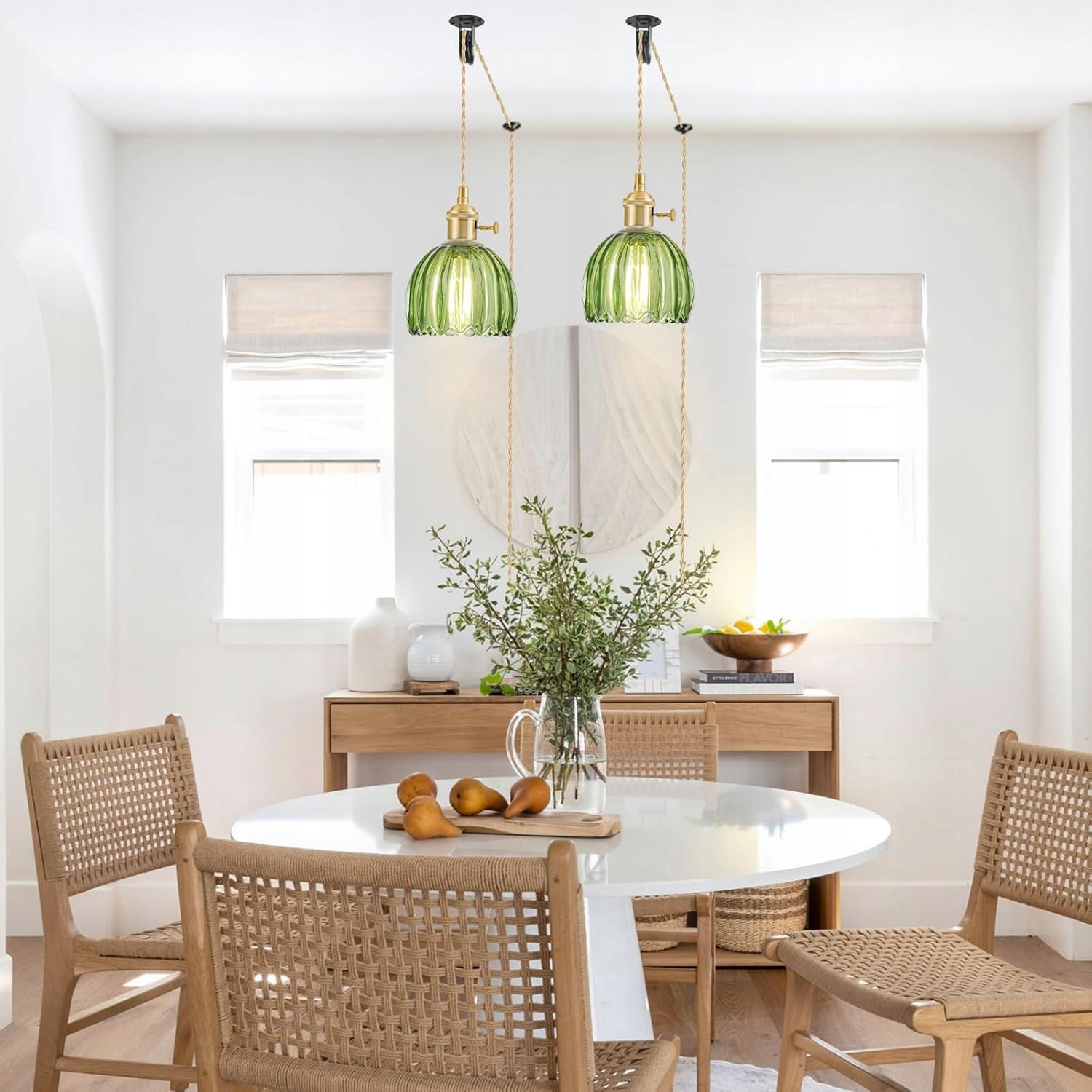 Lampa Wisząca Loft Retro Tulipan z Regulacją Wysokości Szklany Klosz - obrazek 7