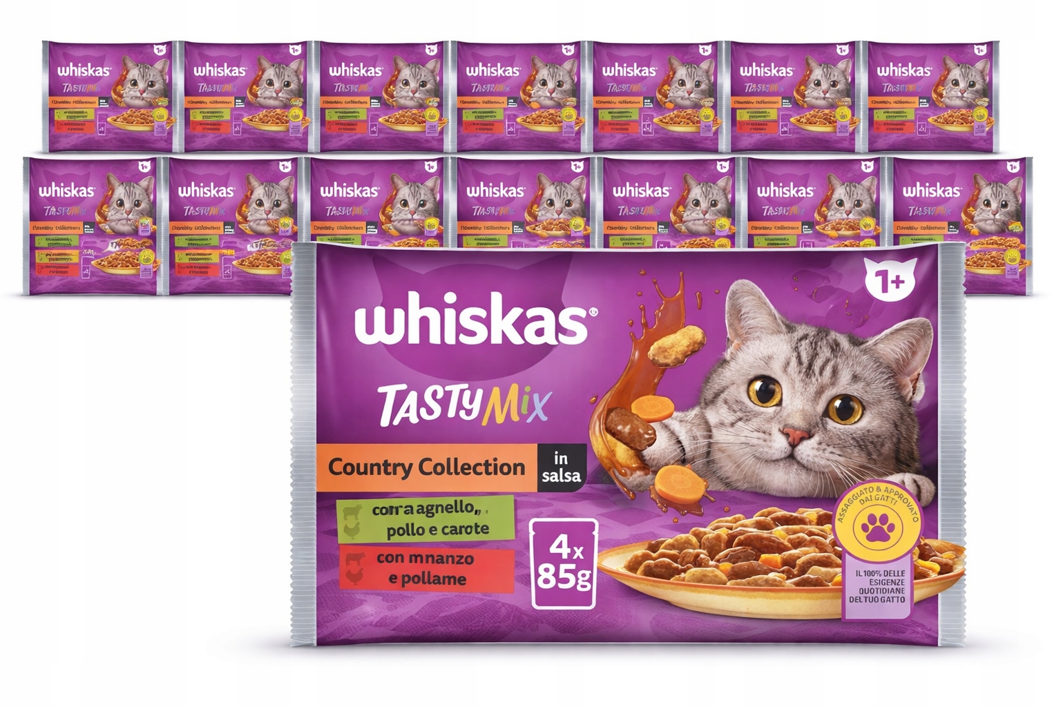 Whiskas 52 saszetki karma mokra Tasty mix smaków 4,42kg Country Collection