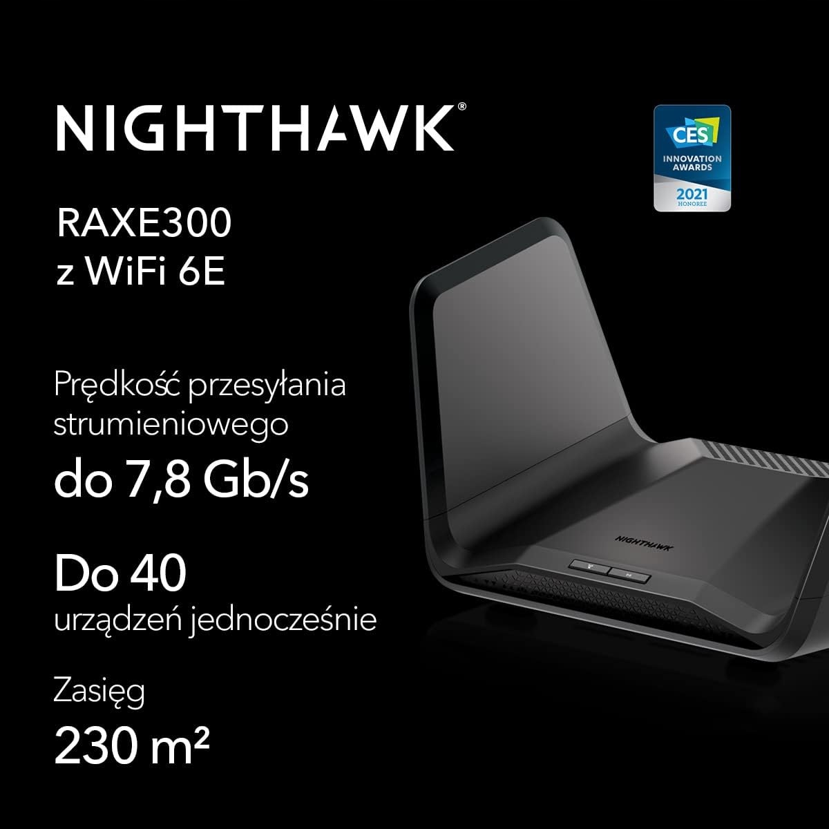 Router Netgear RAXE300-100EUS 802.11ax (Wi-Fi 6) - obrazek 2
