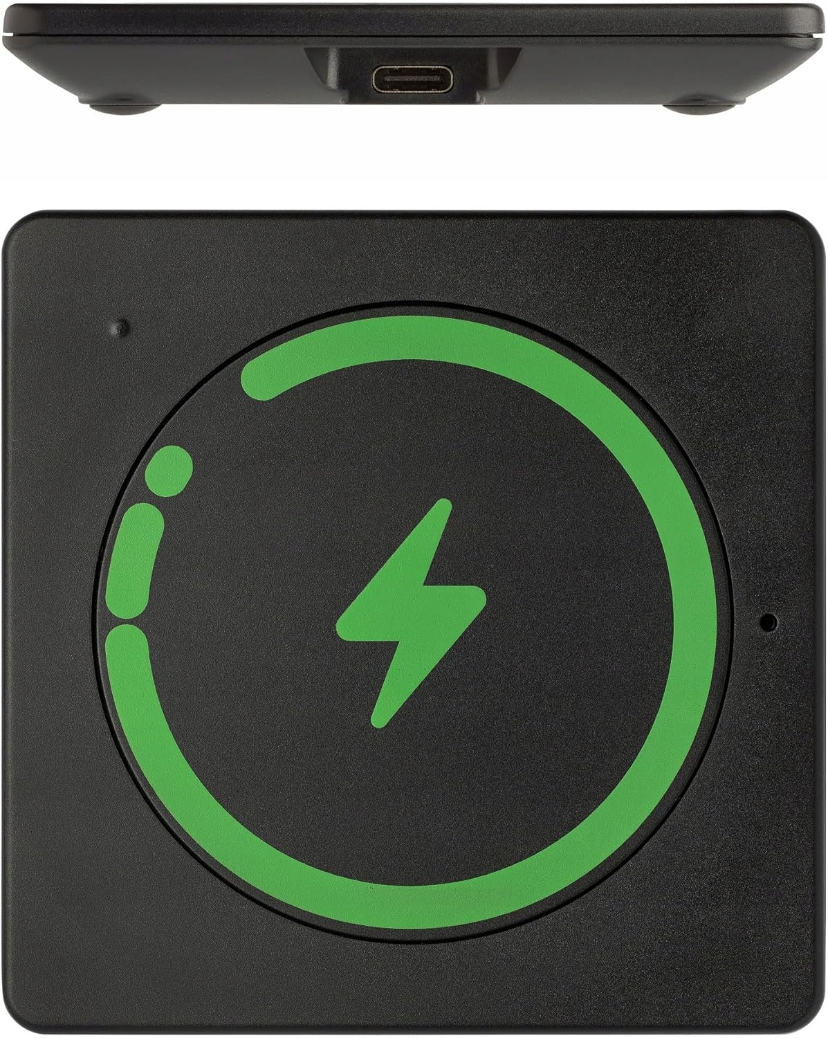 ładowarka indykcyjna bezprzewodowa usb c czarna zielona błyskawica