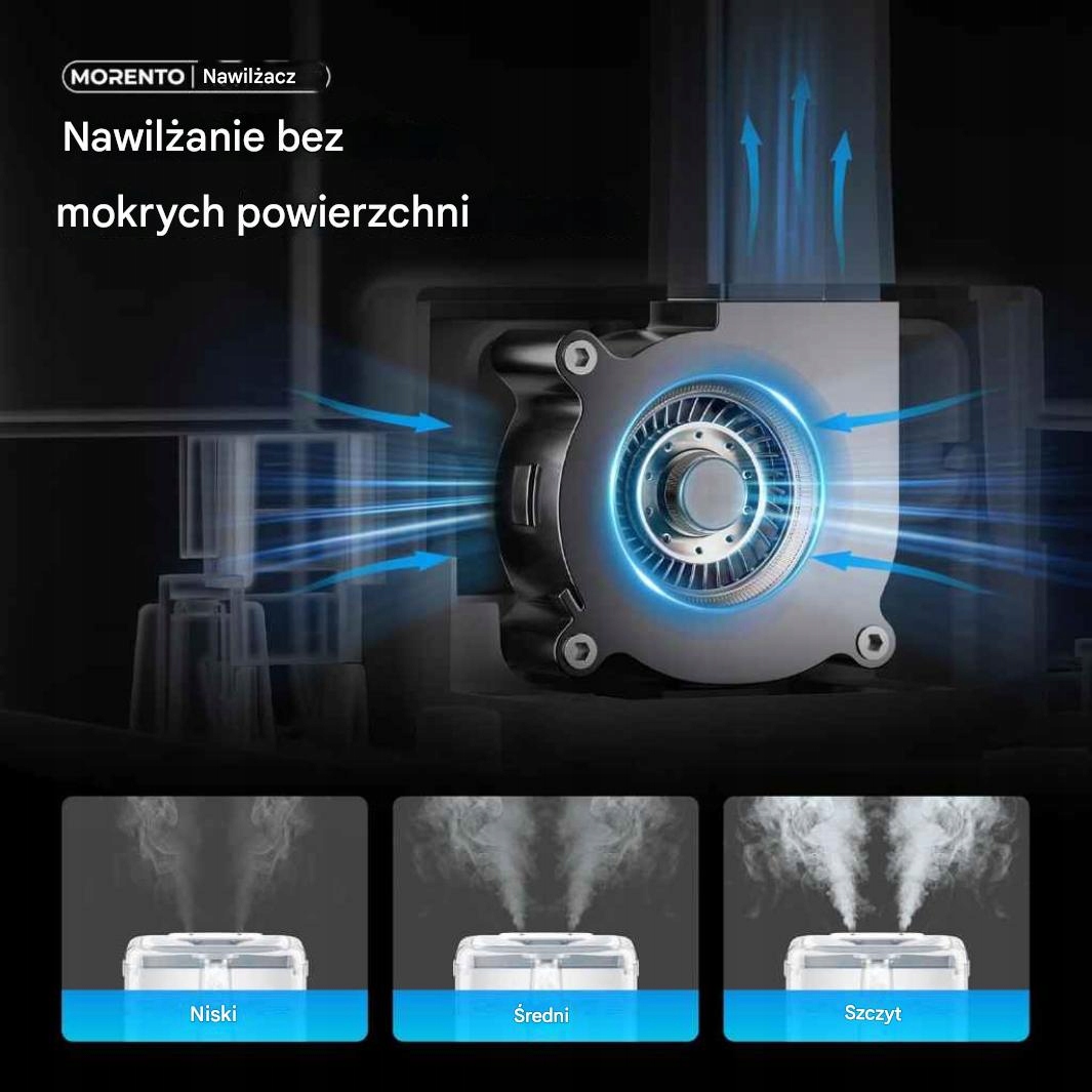 NAWILŻACZ POWIETRZA MORENTO MR6W DUŻY 6l WiFi Tuya RGB 350ml/h - obrazek 12