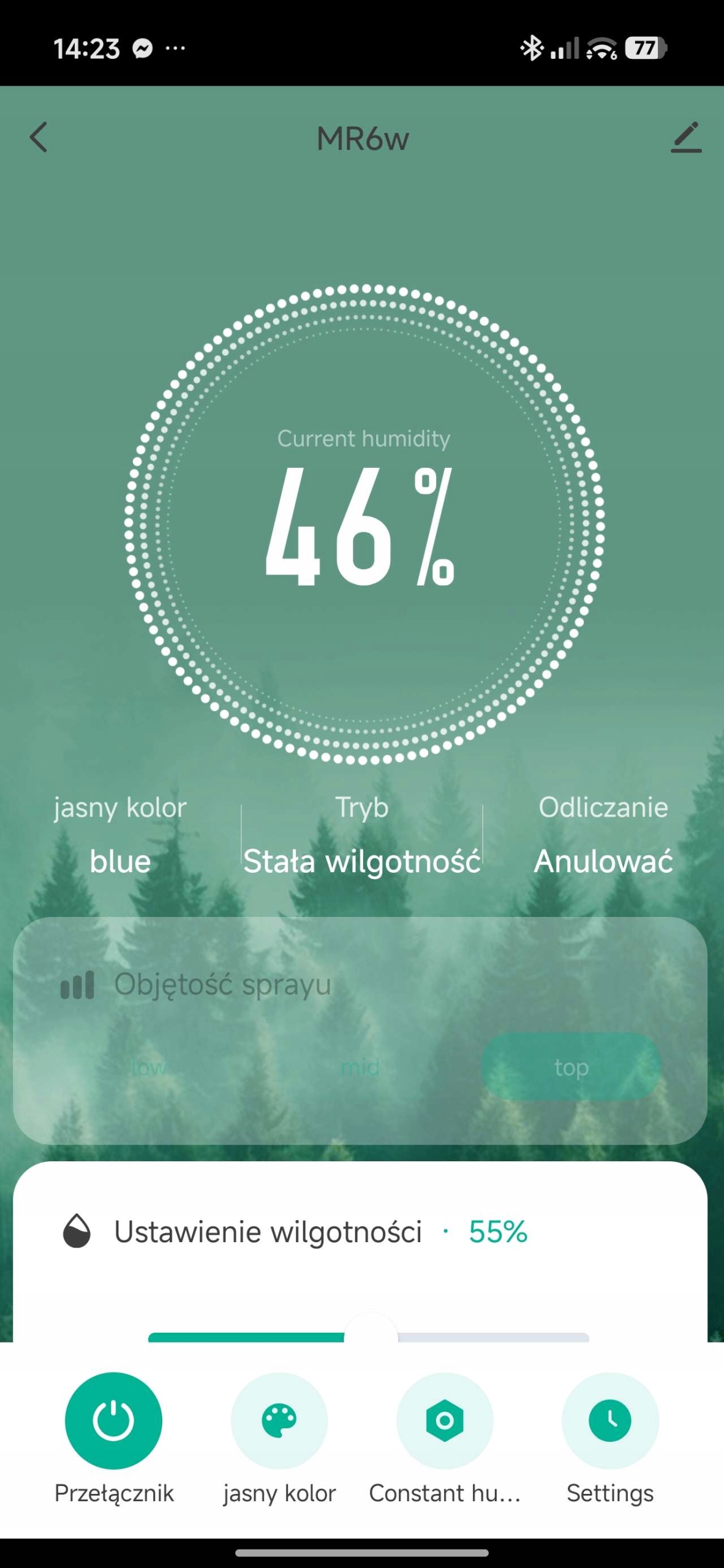 NAWILŻACZ POWIETRZA MORENTO MR6W DUŻY 6l WiFi Tuya RGB 350ml/h - obrazek 5