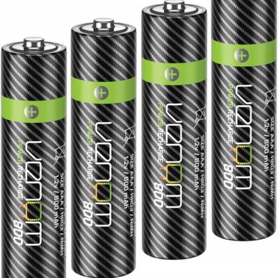 Akumulatorki AAA, 800 mAh, do ponownego ładowania 4 sztuki VENOM