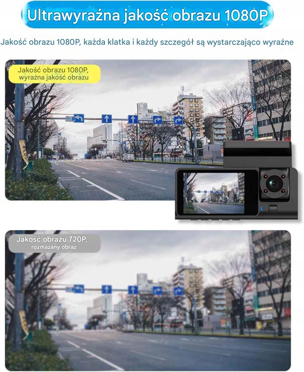 Kamera Samochodowa 3-Kanałowa Full HD Przód i tył Wi-Fi noktowizor - obrazek 5