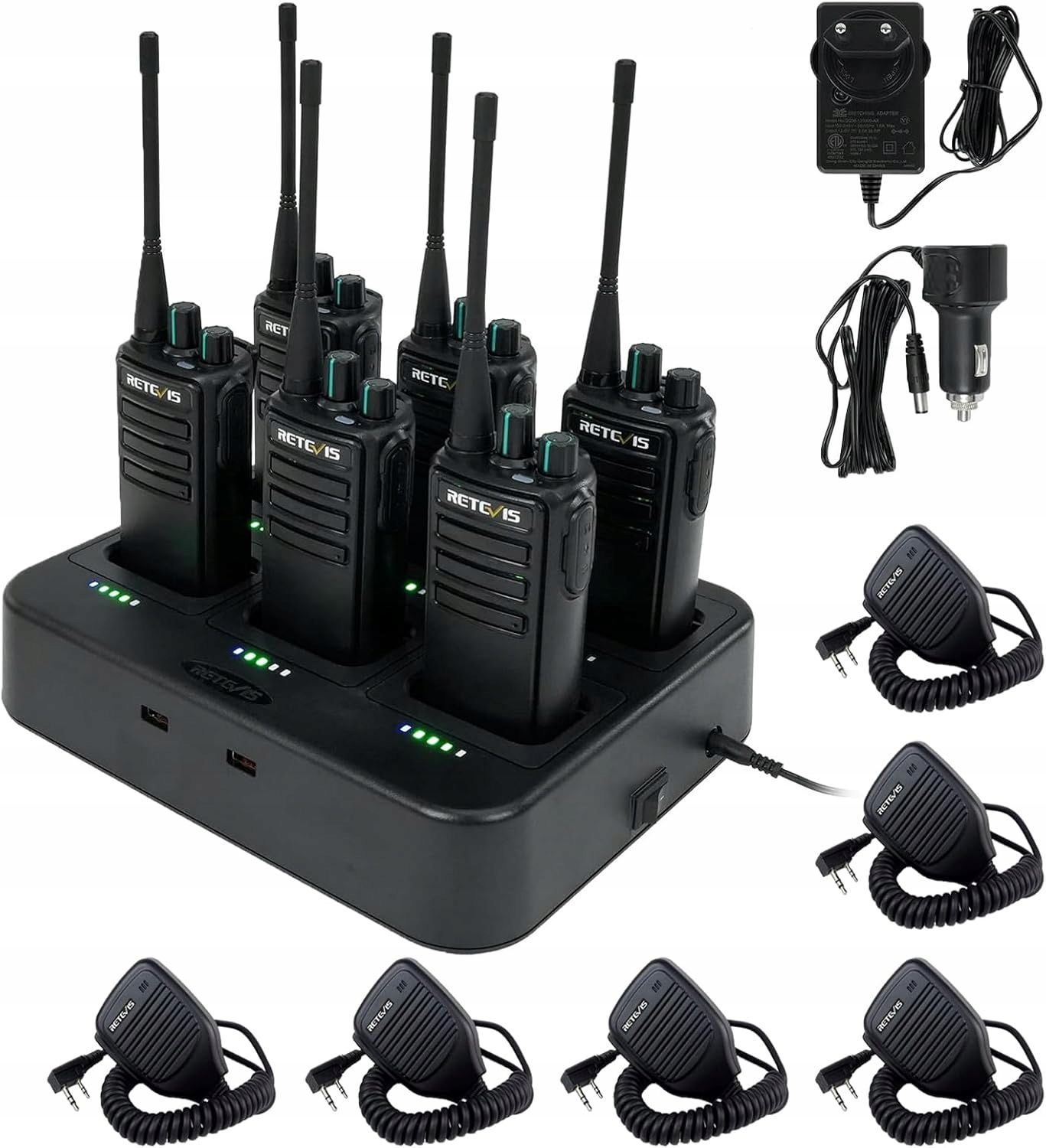 Retevis RB629 Walkie Talkie 6 sztuk ładowarka wielostanowiskowa