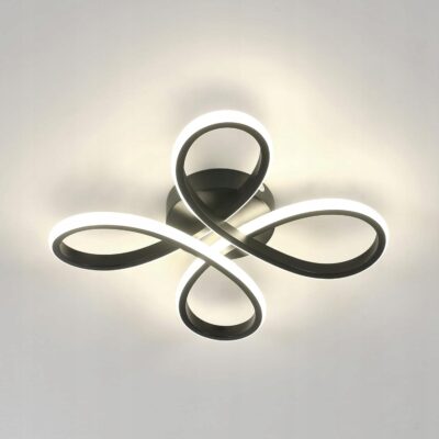Lampa sufitowa czarna nowoczesna LED 4500K