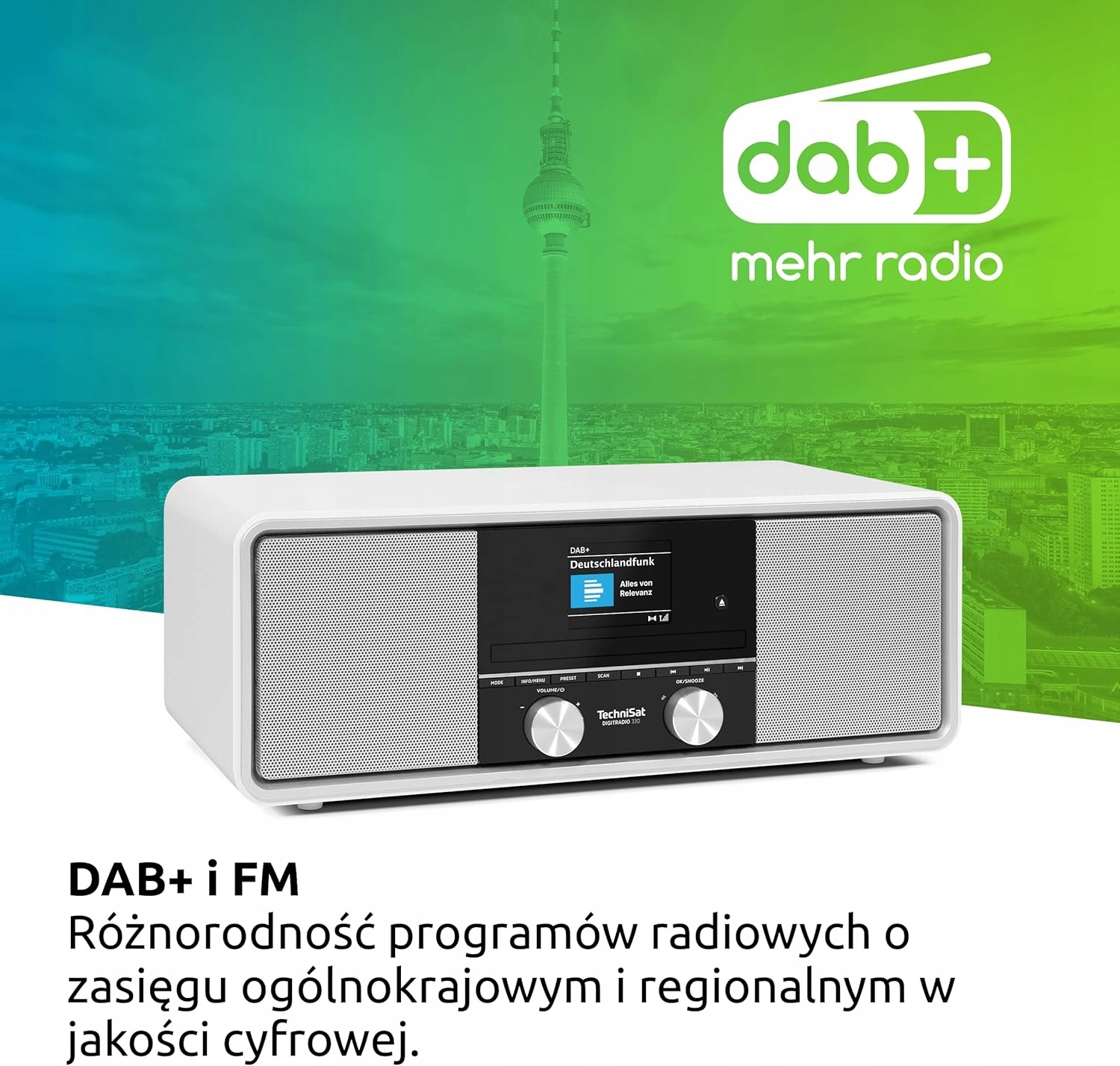 Radio przenośne Głośnik Odtwarzacz CD mikrowieża Bluetooth DAB+ TechniSat - obrazek 5