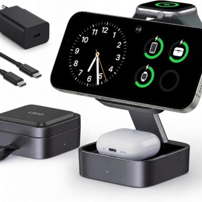 Szybka ładowarka indukcyjna MagSafe 3w1 Magnetyczna stacja ładująca PREMIUM