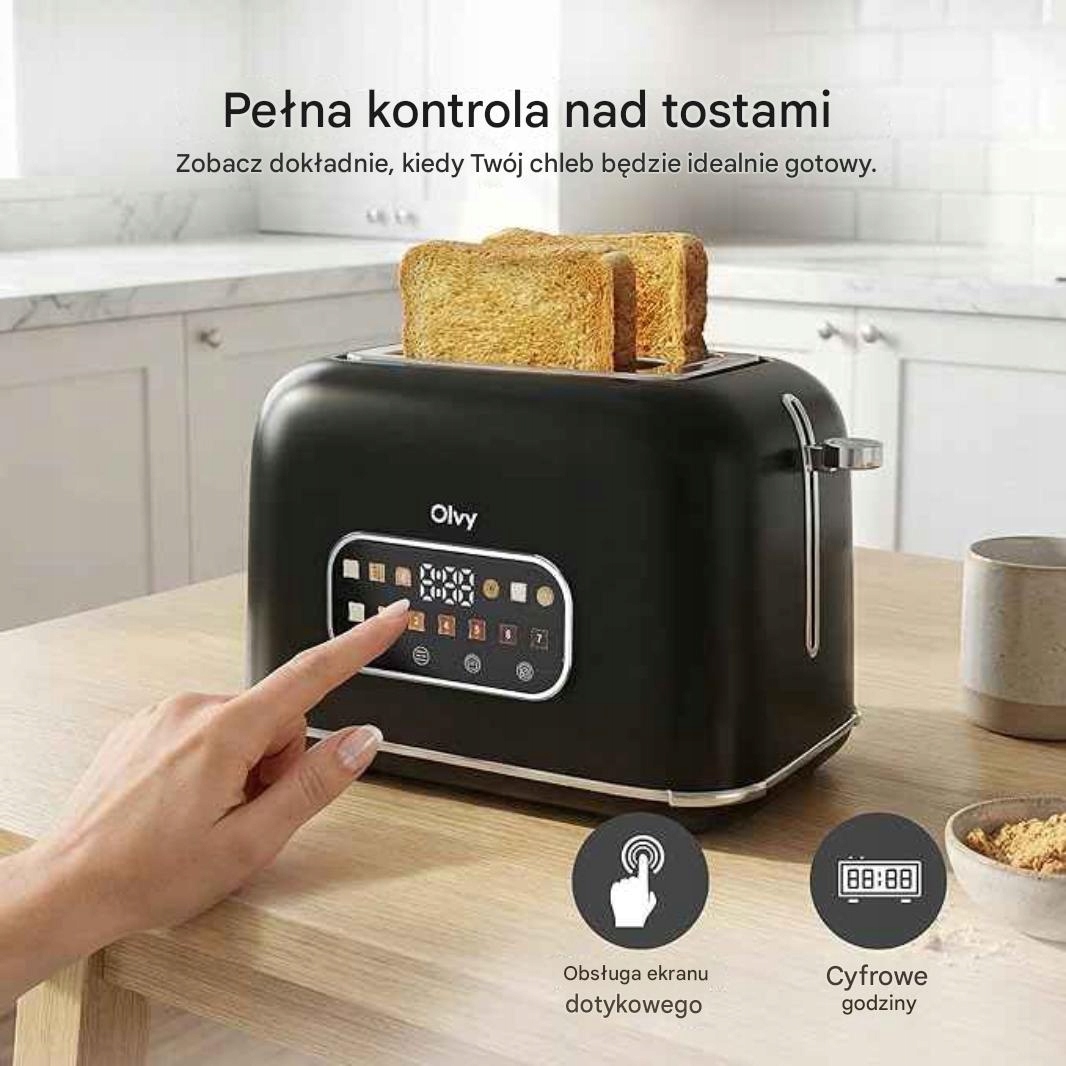 Toster Elektryczny z Ekranem Dotykowym i Timerem - obrazek 2