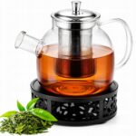 Zaparzacz do herbaty z podgrzewaczem Dzbanek DUŻY 1,5l 1500 ml