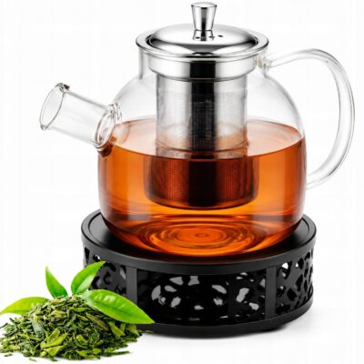 Zaparzacz do herbaty z podgrzewaczem Dzbanek DUŻY 1,5l 1500 ml