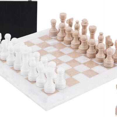 SZACHY MARMUROWE RADICAL ANTYCZNE Marble Chess ZESTAW RĘCZNIE ROBIONE 38x38