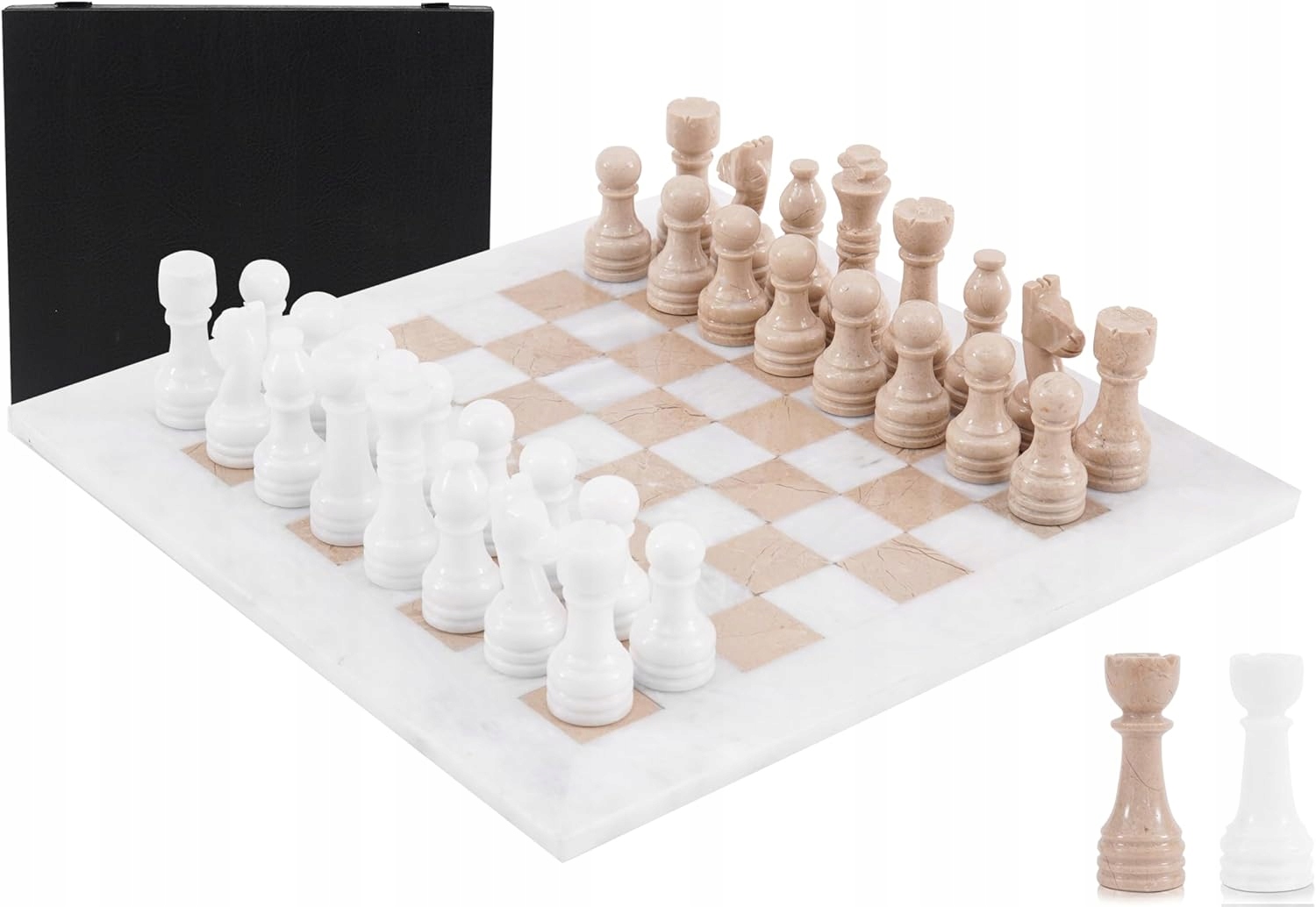 SZACHY MARMUROWE RADICAL ANTYCZNE Marble Chess ZESTAW RĘCZNIE ROBIONE 38x38