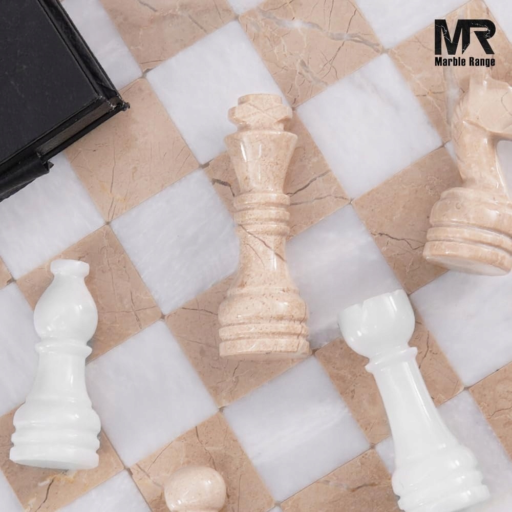 SZACHY MARMUROWE RADICAL ANTYCZNE Marble Chess ZESTAW RĘCZNIE ROBIONE 38x38 - obrazek 2