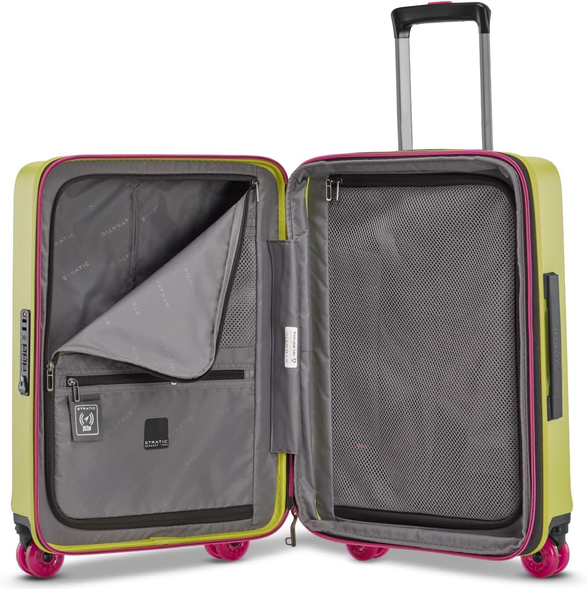 Stratic Buzz Walizka kabinowa do 49L 54x39x22 Zielona Limonkowa - obrazek 5