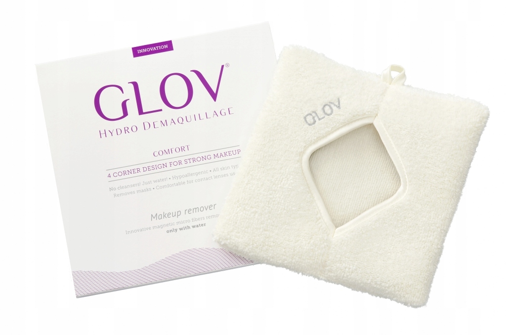 Rękawica do demakijażu i mycia twarzy DUŻA Glov Comfort ivory - obrazek 2