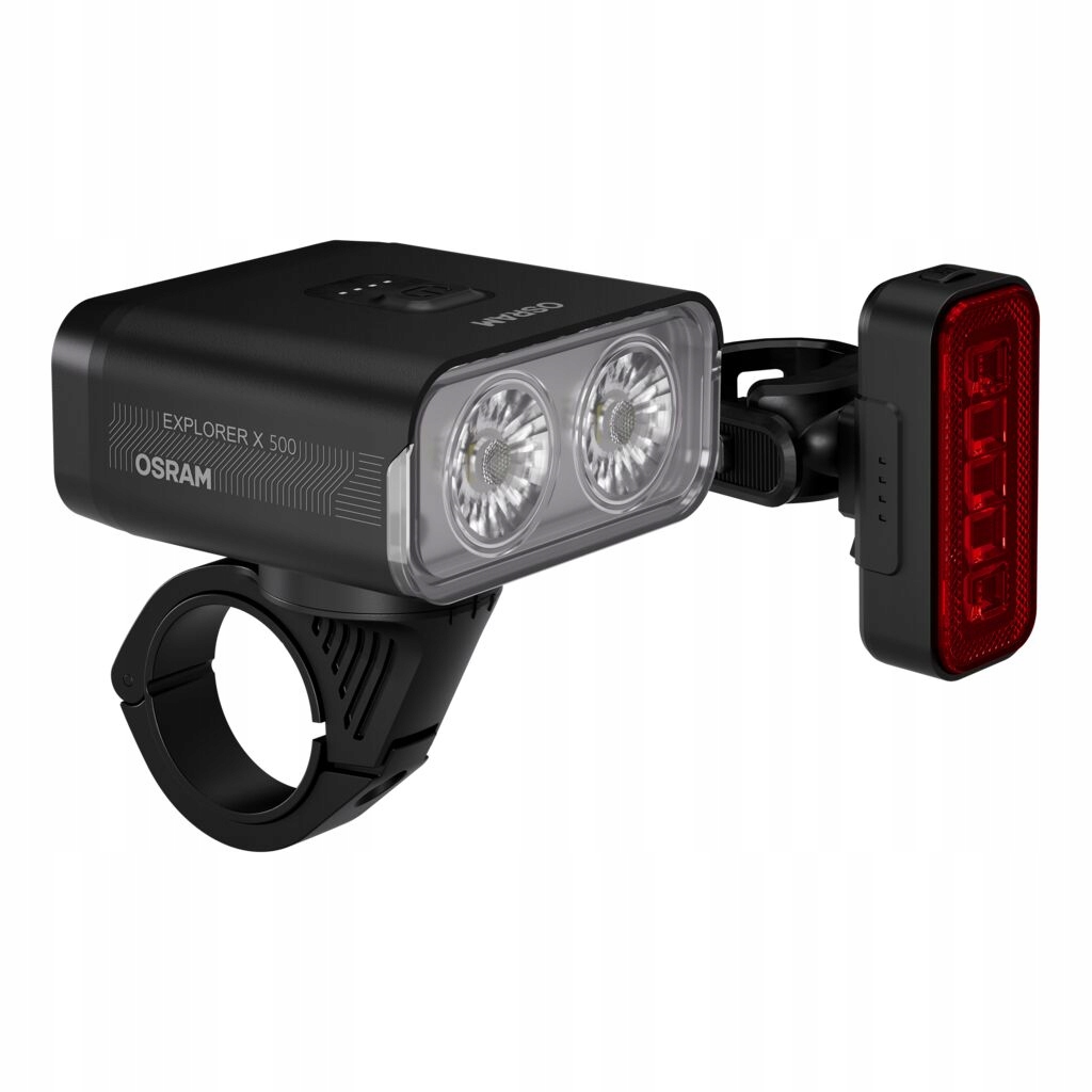 Zestaw lampek rowerowych przód i tył Osram LEDsBIKE EXPLORER X 500 SET - obrazek 3