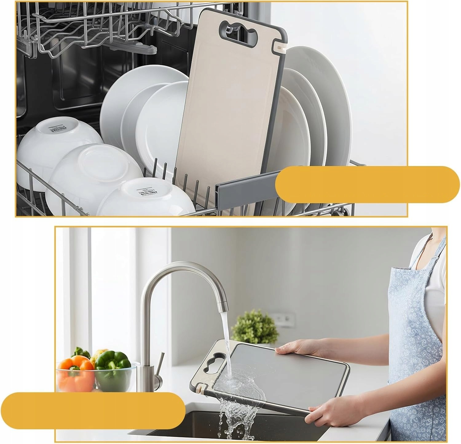 2x DESKA DO KROJENIA STAL NIERDZEWNA 304 DWUSTRONNA DO ROZMRAŻANIA BPA Free - obrazek 5