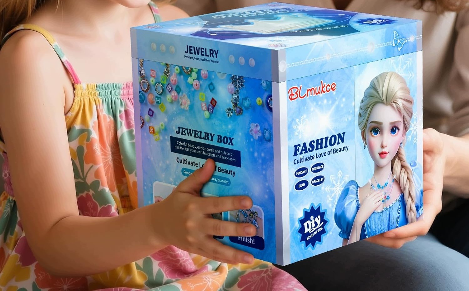 Zestaw do robienia bransoletek biżuterii OGROMNY DIY LUSTERKO SZKATUŁKA - obrazek 4