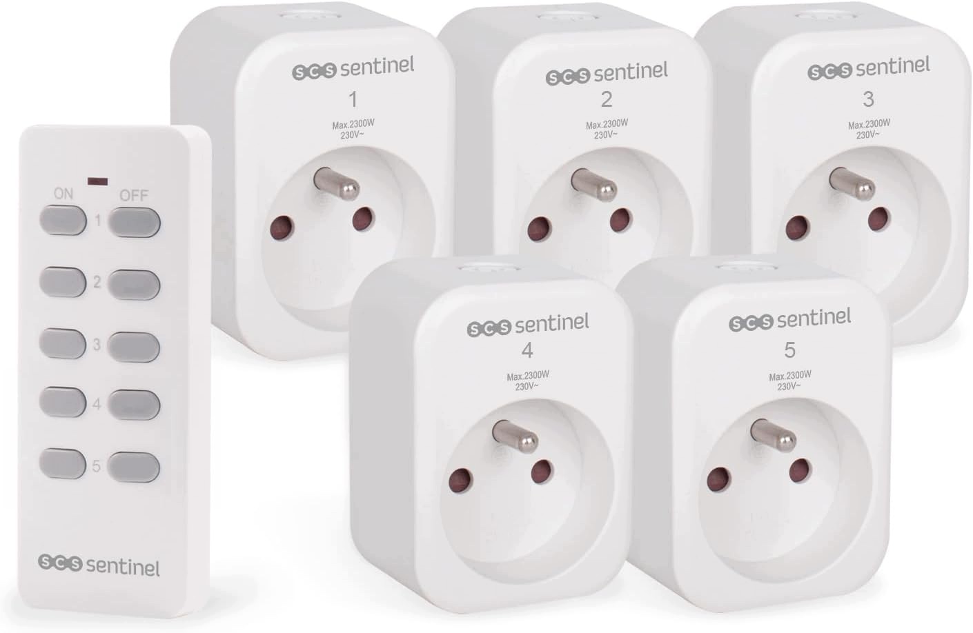 5x gniazdko sterowane pilotem SCS Sentinel HCN0079