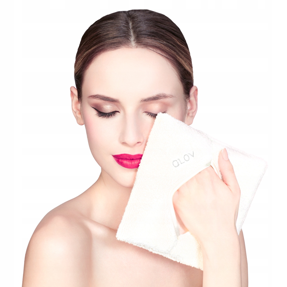 Rękawica do demakijażu i mycia twarzy DUŻA Glov Comfort ivory - obrazek 3