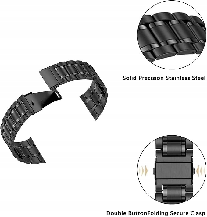 BRANSOLETKA PASEK DO AmazfitGTS 20 mm Solid Men Watch - obrazek 3