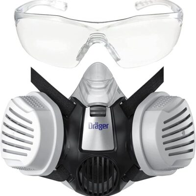 Półmaska Dräger X-plore 3300 filtrem cząstek stałych P3 okulary X-pect8320