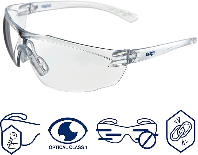 Półmaska Dräger X-plore 3300 filtrem cząstek stałych P3 okulary X-pect8320 - obrazek 2