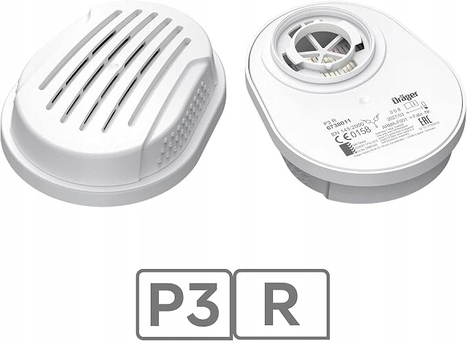 Półmaska Dräger X-plore 3300 filtrem cząstek stałych P3 okulary X-pect8320 - obrazek 5