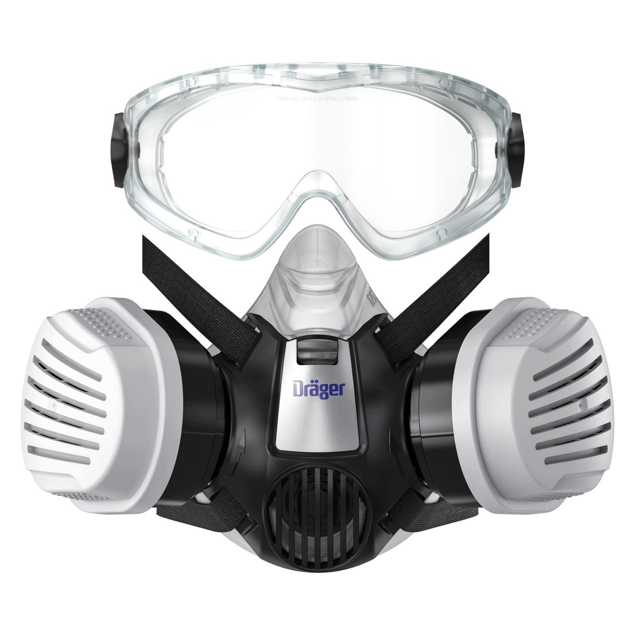 MASKA A1B1E1K1 Hg P3 Z CHEMIKALIAMI LAKIERNICZA Dräger OKULARY