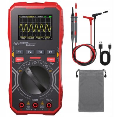 Oscyloskop Cyfrowy 2w1 Multimetr Automatyczny 1 MHz 2,5 MSa/s LCD 2,4"