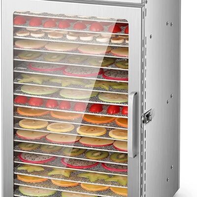 SUSZARKA DO ŻYWNOŚCI OGROMNA DEHYDRATOR 18 poziomów 800W 24h 30-90°C