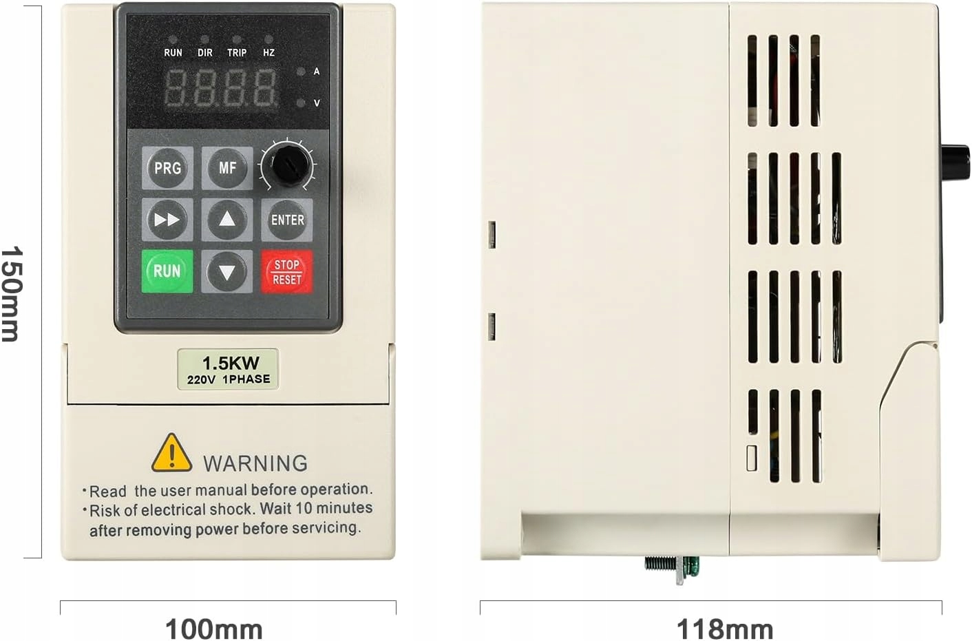 PRZETWORNICA CZĘSTOTLIWOŚCI Falownik VFD 2,2kW 220V 1F 380V 3F 5A regulator - obrazek 2
