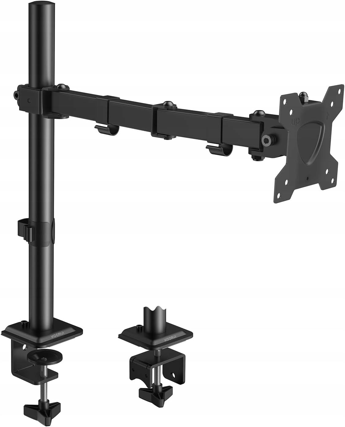 UCHWYT NA MONITOR DO BIURKA Z REGULACJĄ KOORUI KR10G 13-27" VESA do 10kg