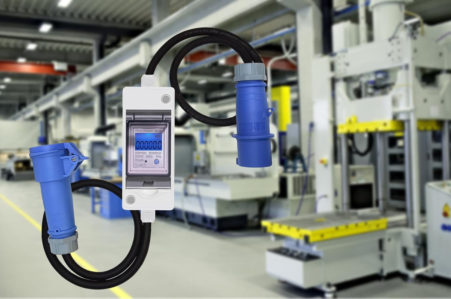 Mobilny Cyfrowy licznik energii elektrycznej DLB-L TYPE 213X IP44, 230 V - obrazek 2