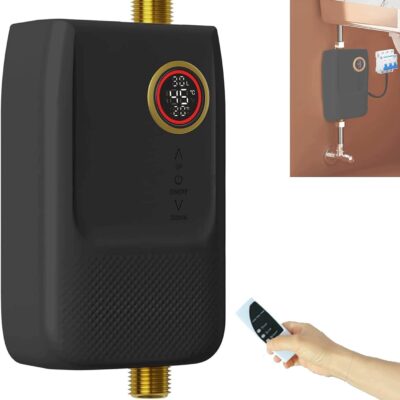 Podgrzewacz wody przepływowy bez zbiornika 5500W 220V pod zlew LCD + PILOT