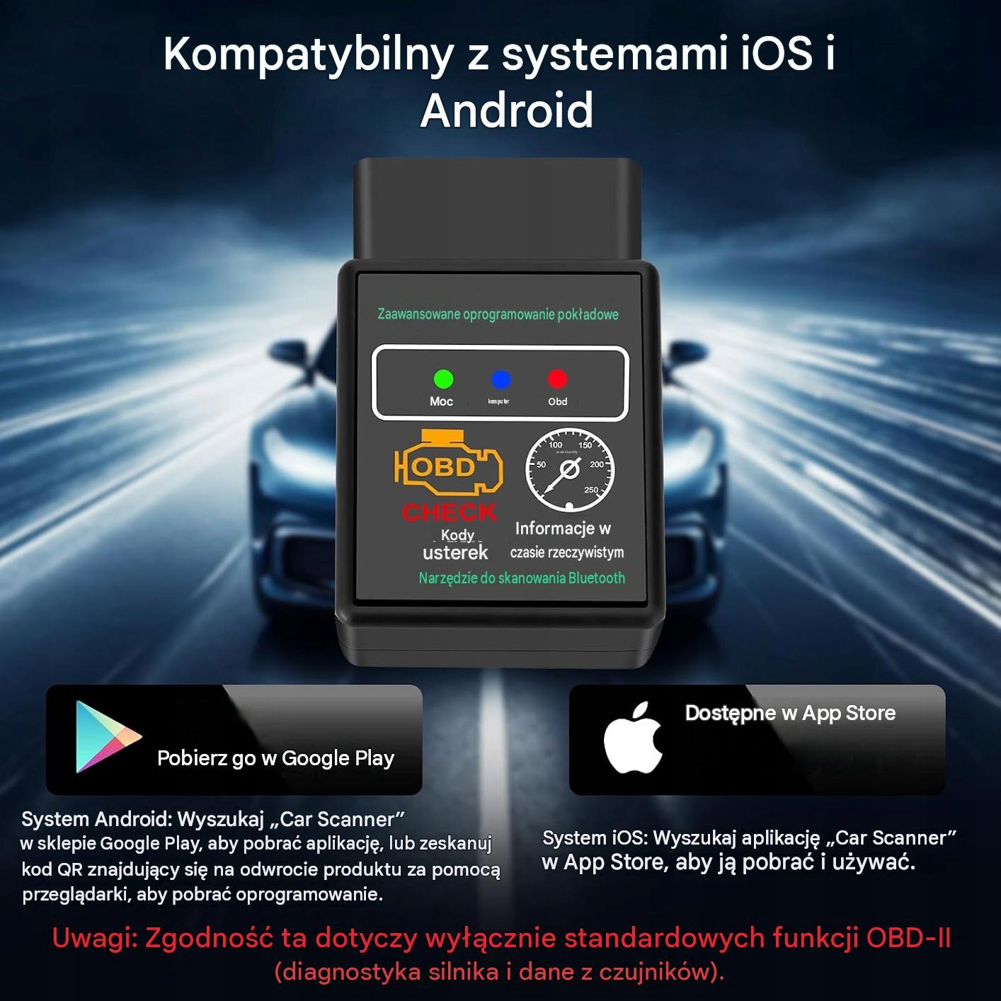 INTERFEJS DIAGNOSTYCZNY SAMOCHODU ELM327 OBD2 Bluetooth - obrazek 2