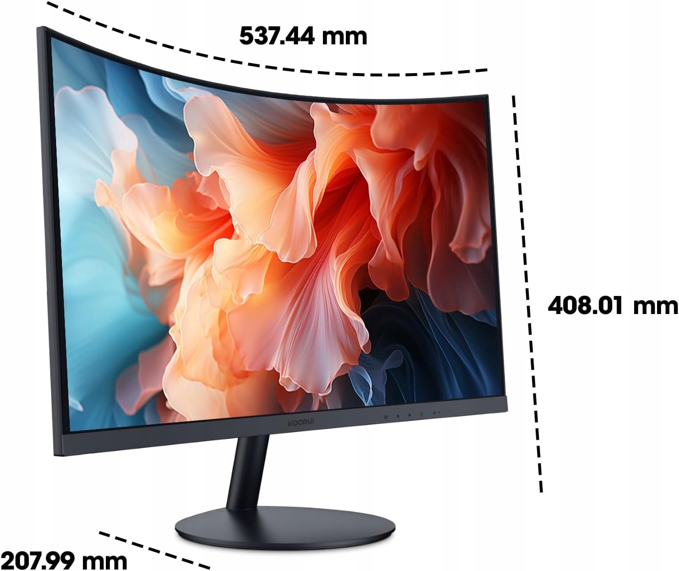 Monitor LED Koorui 24N5CA 23,6" Curved zakrzywiony 1920x1080px IPS/PLS FHD - obrazek 2
