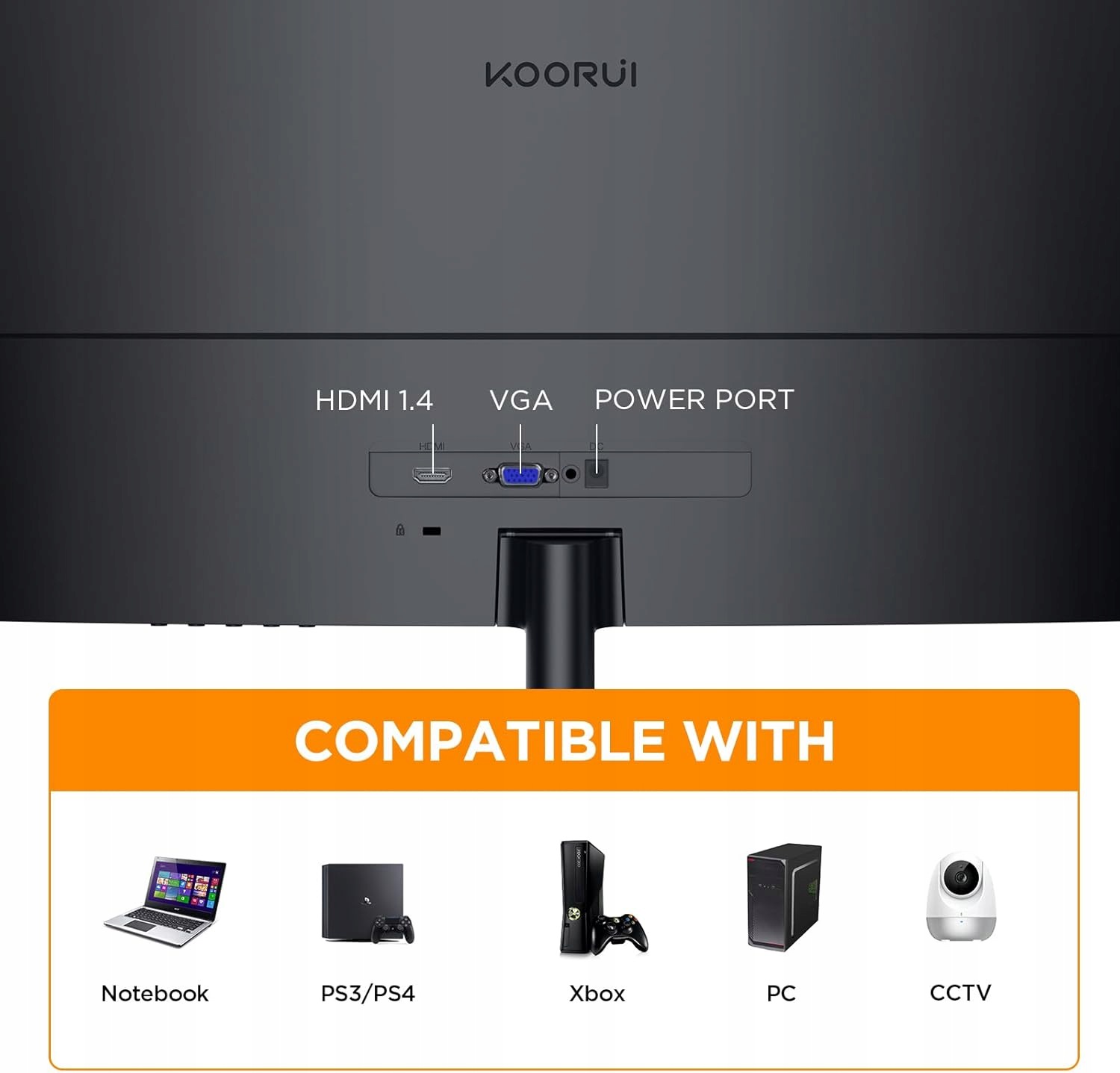 Monitor LED Koorui 24N5CA 23,6" Curved zakrzywiony 1920x1080px IPS/PLS FHD - obrazek 4