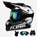 Kask motocyklowy cross/enduro Generic ECE 22.06 gogle rękawice maska XS/S