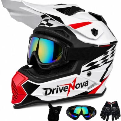 Kask motocyklowy cross/enduro Generic ECE 22.06 gogle rękawice maska XS/S