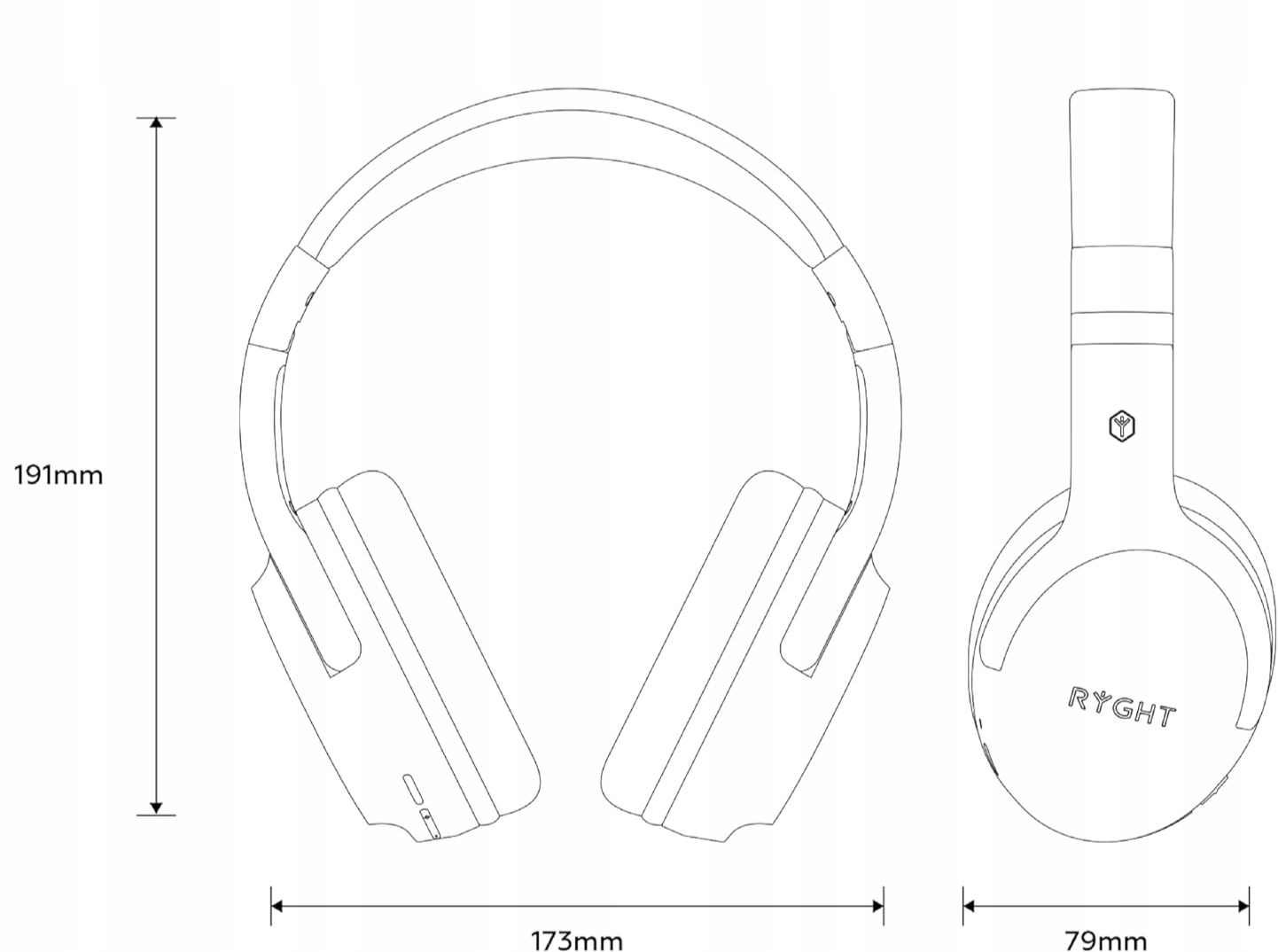 SŁUCHAWKI NAUSZNE BEZPRZEWODOWE RYGHT NIEBIESKIE LEKKIE SKŁADANE BLUETOOTH - obrazek 3