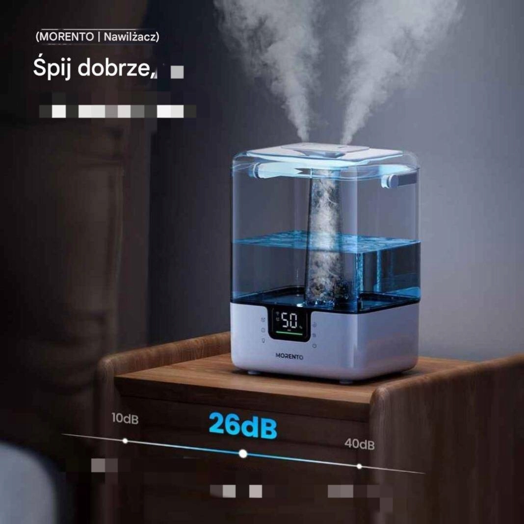NAWILŻACZ POWIETRZA MORENTO + OLEJKI MR6W DUŻY 6l WiFi Tuya RGB 350ml/h - obrazek 13