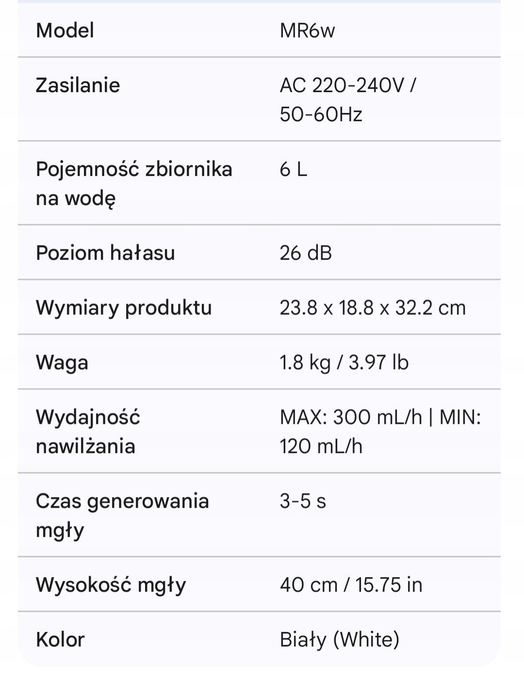 NAWILŻACZ POWIETRZA MORENTO + OLEJKI MR6W DUŻY 6l WiFi Tuya RGB 350ml/h - obrazek 8