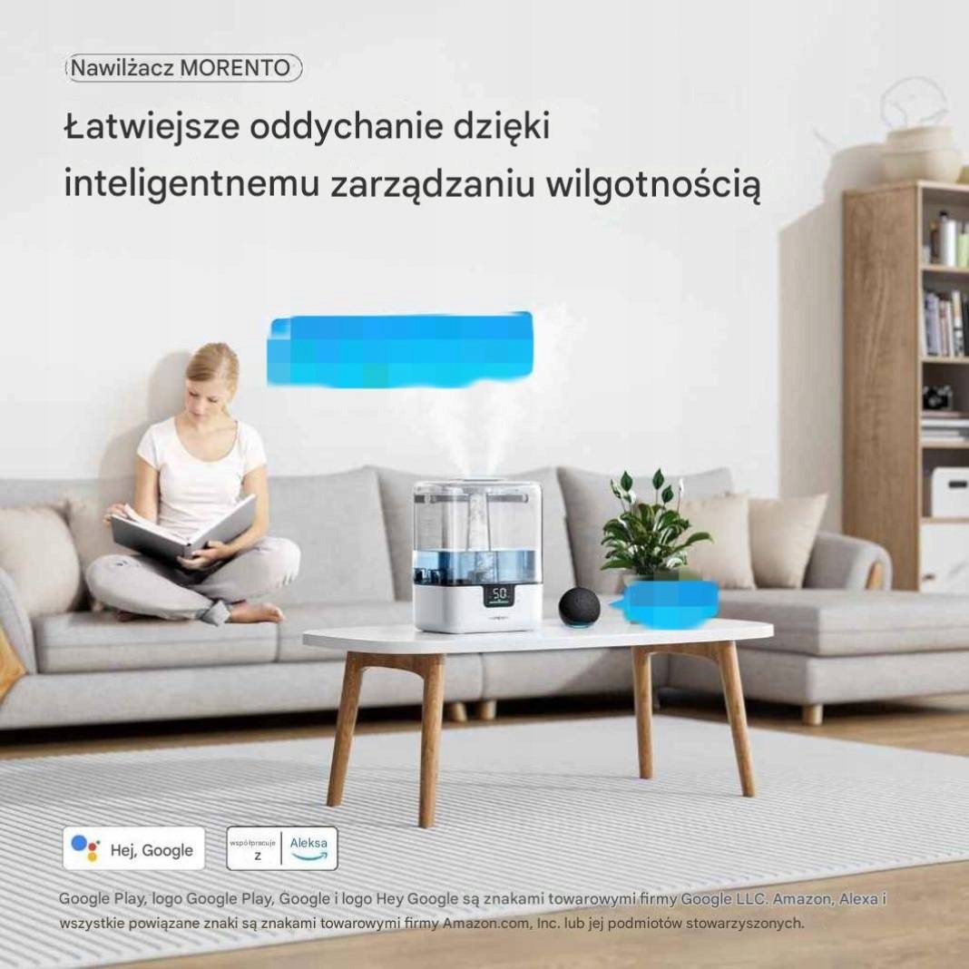 NAWILŻACZ POWIETRZA MORENTO + OLEJKI MR6W DUŻY 6l WiFi Tuya RGB 350ml/h - obrazek 9