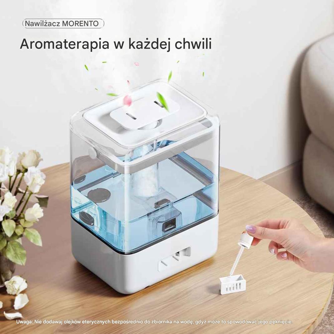 NAWILŻACZ POWIETRZA MORENTO + OLEJKI MR6W DUŻY 6l WiFi Tuya RGB 350ml/h - obrazek 10