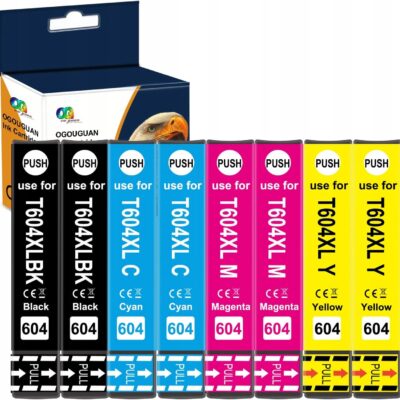 TUSZ WKŁAD 604XL Epson XP-2205 XP-4200 XP-3200 XP-3205 XP-2200 XP-4205 8szt